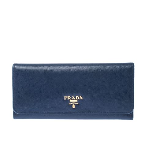 prada saffiano continental wallet blue|authentic Prada saffiano leather wallet.